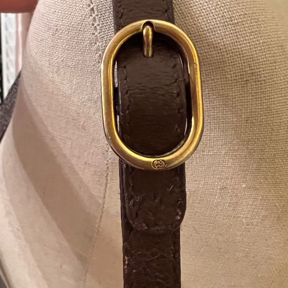 Vintage Gucci Coated Canvas Web Sherry Line Crossbody Shoulder Bag Brown Tan - Picture 12 of 16